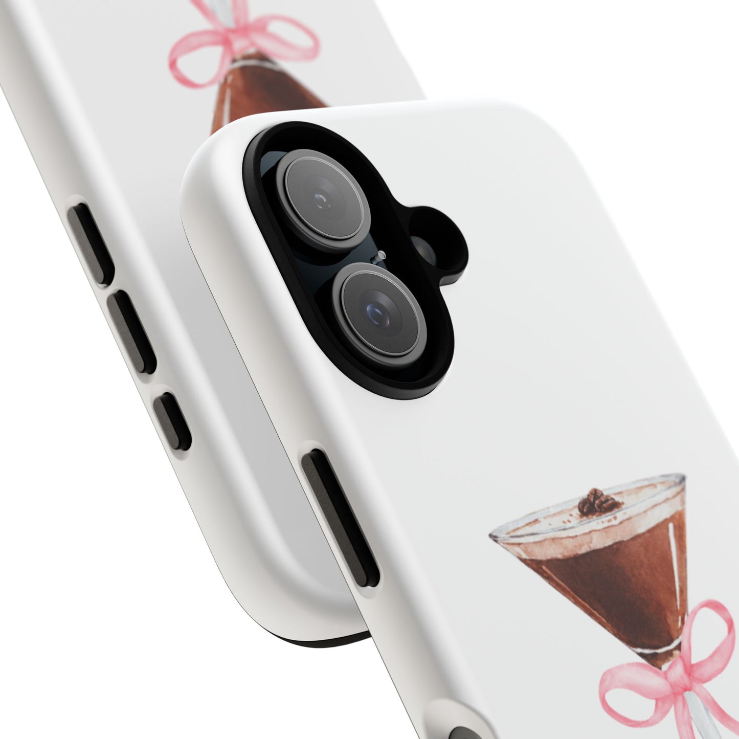Phone Case - Espresso Martini with Pink Bow Design