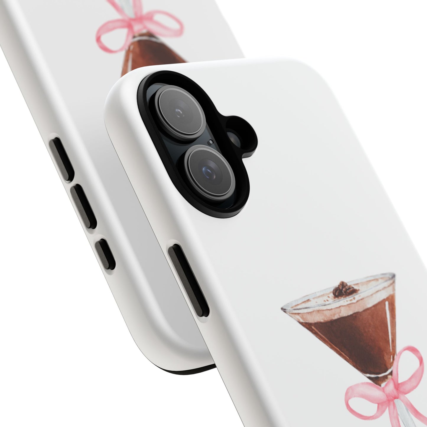 Phone Case - Espresso Martini with Pink Bow Design